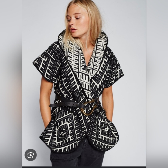 Free People Sunday Morning Hooded Jacquard Kimono - Picture 1 of 5